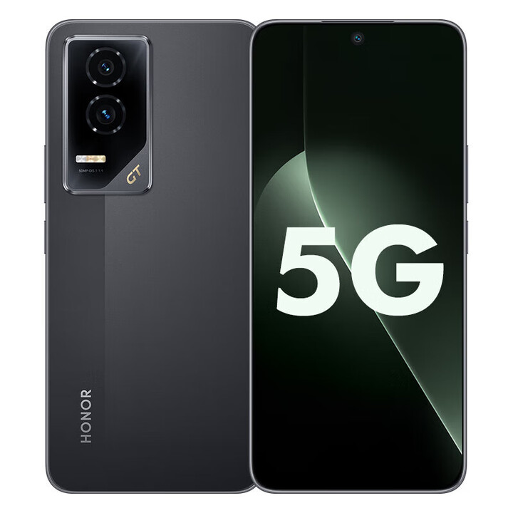 荣耀（HONOR）GT 新品5G手机 AI电竞直屏游戏手机 第三代骁龙8 手机AI护眼电竞屏 幻影黑 12GB+256GB