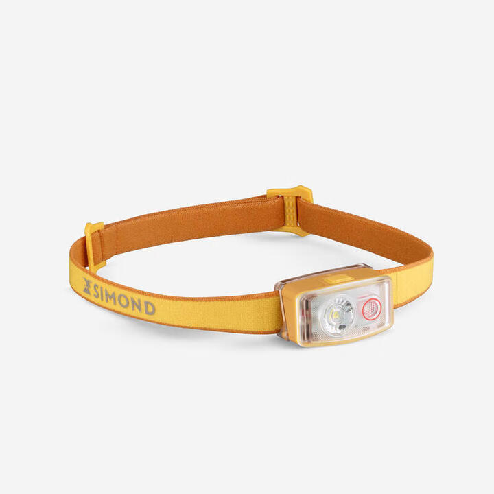 迪卡侬露营头灯UL500户外运动夜钓骑行跑步遛狗150流明黄色5083891