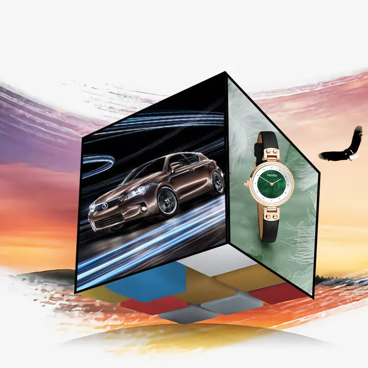 九鼎巨显圆形广告机方形屏办公大屏商用壁挂高清显示器展厅博物馆电容触摸电子屏镜面魔镜广告屏 私人定制款