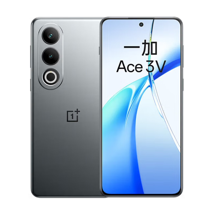 一加Ace3V 骁龙7+芯片超长续航直屏 新品5G全网通 游戏AI拍照学生手机 钛空灰 12GB+256GB 单机＋原装快充＋店保1年