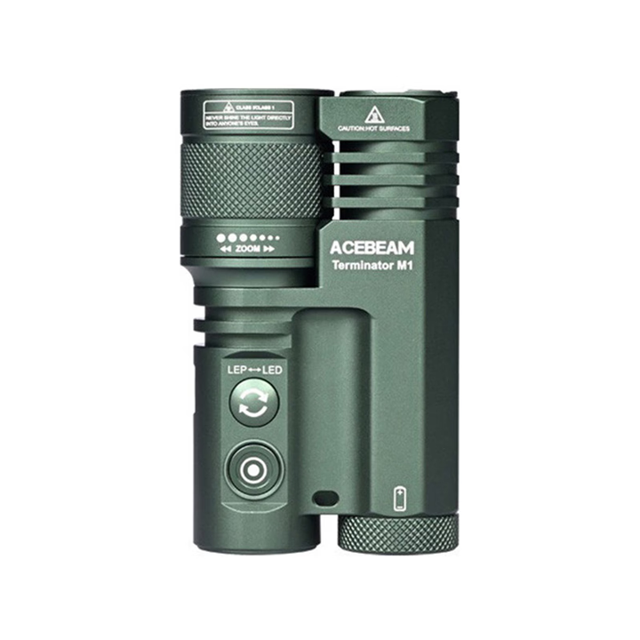 ACEBEAM M1聚泛双光源旋转变焦防水手电筒强光超亮远射户外探险野外生存 绿色-双光源变焦远泛切换-高亮版