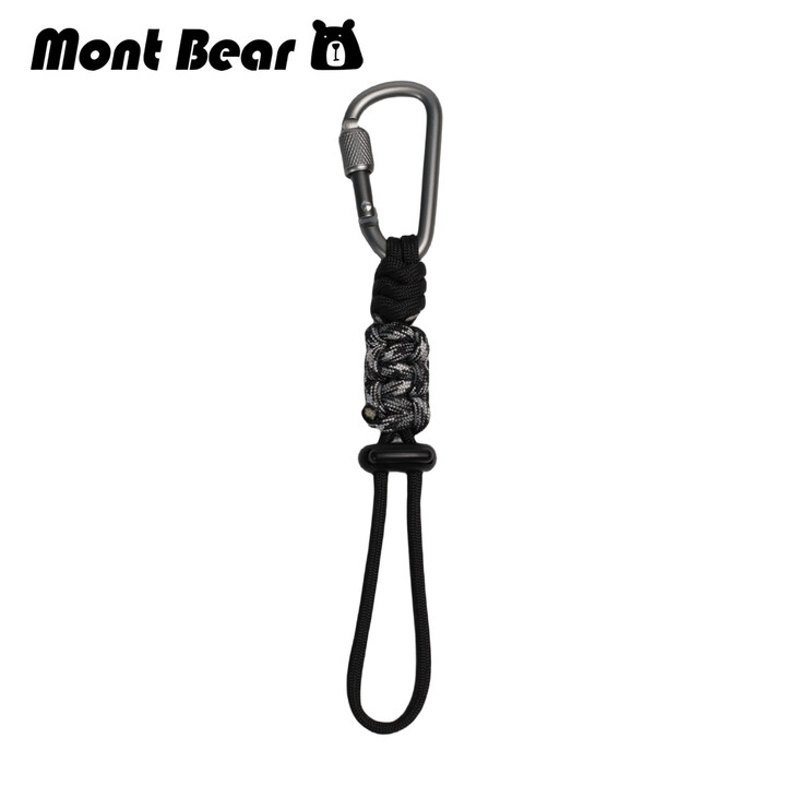 水瓶挂扣登山扣矿泉水挂绳背包水杯户外挂钩伞绳手工编织徒步配件 暗夜骑士 水瓶扣