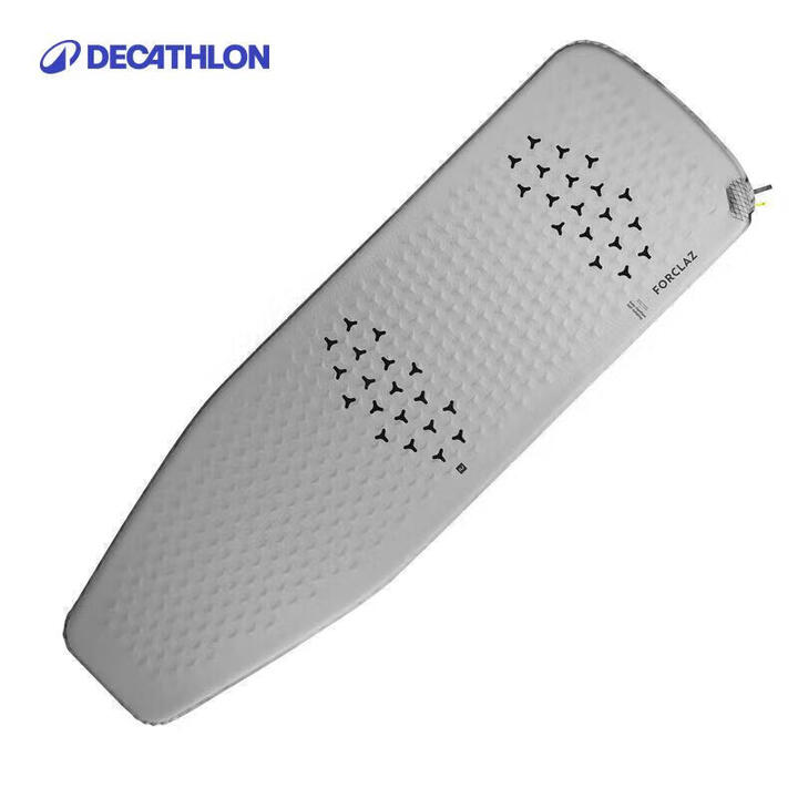 迪卡侬露营睡垫防潮垫单人便携四季自充充气垫灰色180x52厘米-4195052