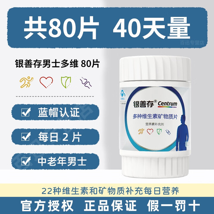 善存（Centrum）男士复合多种维生素矿物质片成人男性多种...