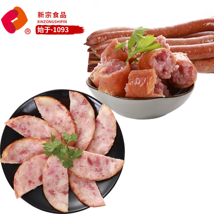 新宗定州焖子新鲜猪肉闷子熟食年货礼盒节日送礼品速食河北特产下酒菜 焖子1斤+手掰肠1斤【图片 价格 品牌 报价】-京东