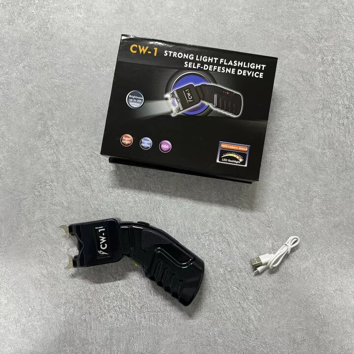 CW-1防身手电 防身防护 电量显示 安卓充电线接口 保安巡逻首选
