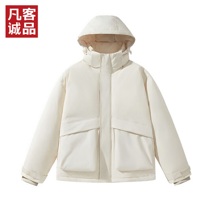 凡客诚品(VANCL)凡客诚品vancl官方店大口袋90鸭绒连帽羽绒服 白色 XL【图片 价格 品牌 报价】-京东