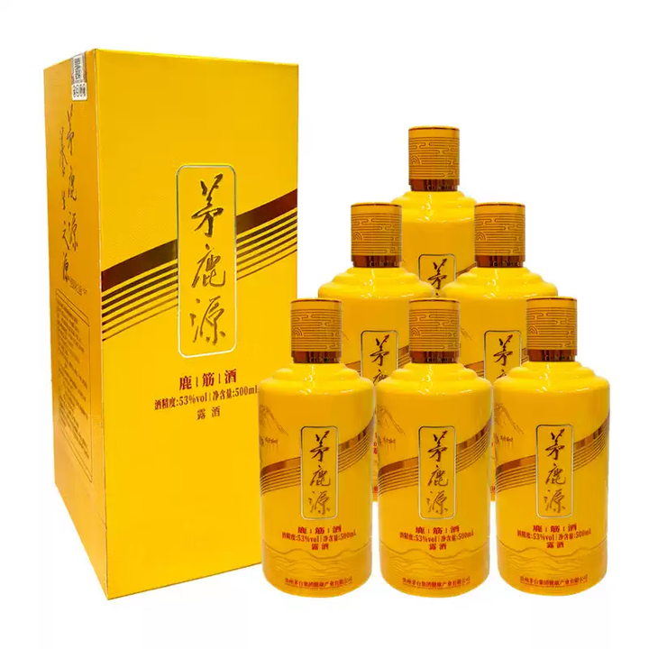 茅台集团茅鹿源 酱香配制酒/露酒 53度 500ml 6瓶 茅鹿源鹿筋酒