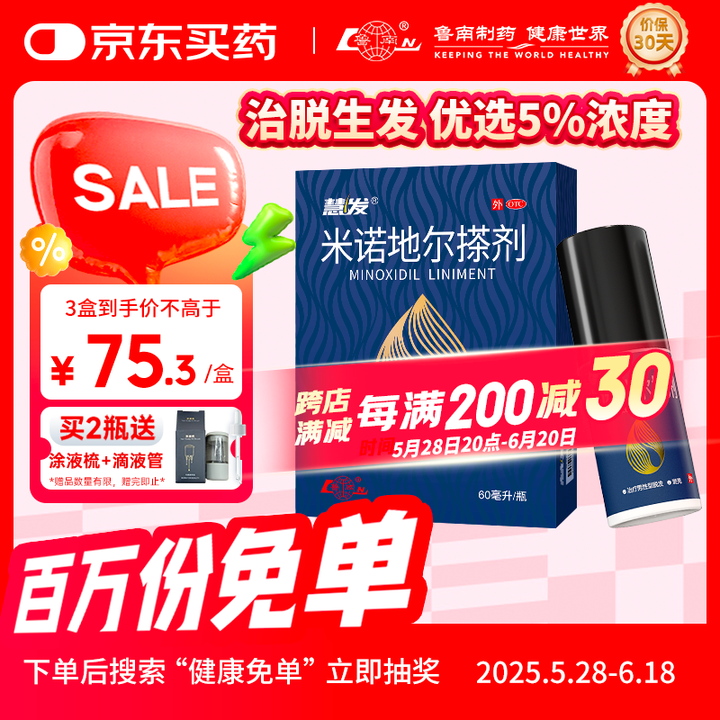 鲁南 慧发 米诺地尔搽剂 5％ 60ml