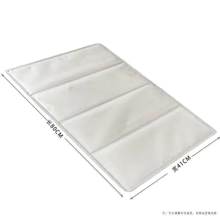 趣驱户外营地车垫板露营车折叠底板车轮摆摊车内垫轻便可坐手推车坐垫 露营车通用垫板80*41CM（米色）