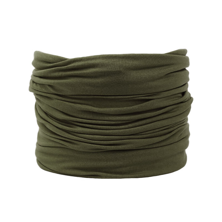 灰壳户外美利奴羊毛防晒面罩男女冰丝防晒围脖凉感透气舒适 军绿-无挂耳-100%羊毛 均码