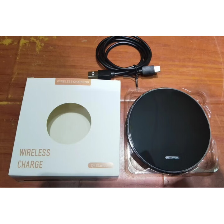 vivo新款无线充电器15W20W30W圆盘快充礼品亚克力镜面50W 无线充 黑色-镜面30W (type接口)