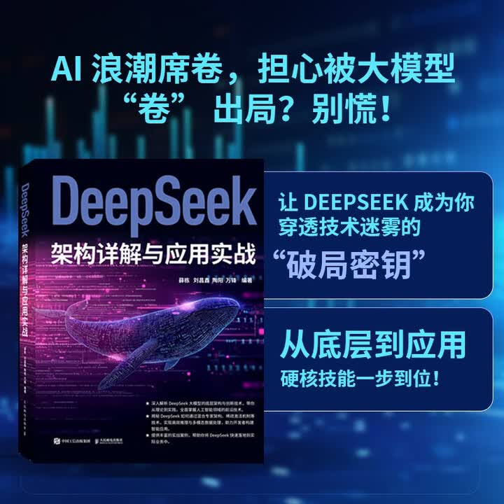 《DeepSeek架构详解与应用实战 大语言模型 大模型开发实战 AI应用 人工智能原理剖析 》(薛栋)【摘要 书评 试读】- 京东图书