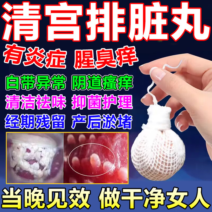 妇科清宫丸排脏毒拉线正品清理垃圾子养巢宫私处异味保养阴道抑菌 1盒