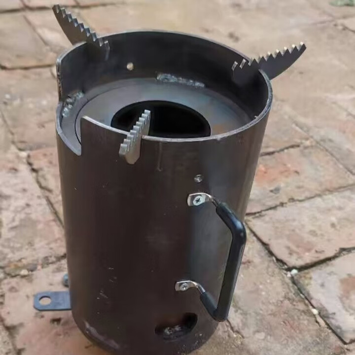 柴火炉户外便携式猛火无烟家用钓鱼露营野餐气化柴火炉灶新款两用 气化炉USB风机 加厚碳钢