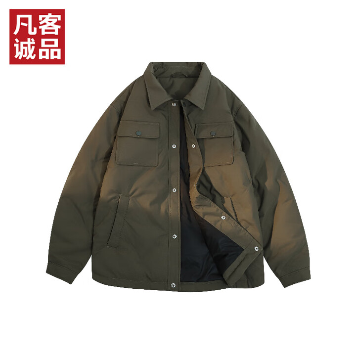 凡客诚品(VANCL)官方店凡客翻领羽绒夹克外套新款休闲风潮流高级感 军绿 XL【图片 价格 品牌 报价】-京东