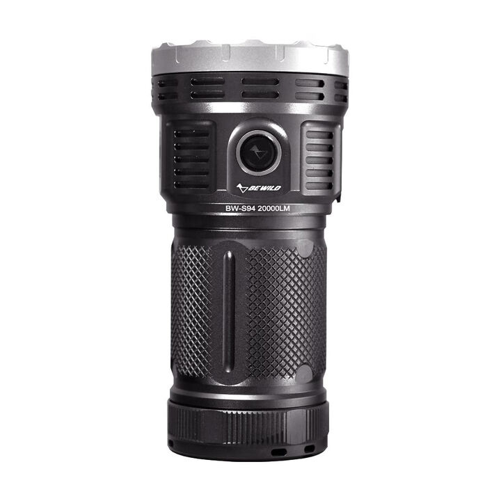 古慕妮20000流明BWS94广域户外搜索强光手电长续航防水高亮带把手 S94黑色