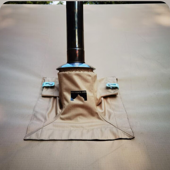 LNGA LANDGRE唤雨烟囱口防雨防雪罩柴火炉帐篷配件防虫盖布 适配6cm烟管军绿色