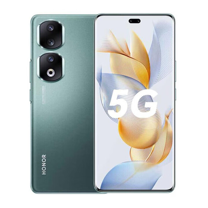 HONOR/荣耀 90 Pro 5G通曲面屏2亿像素游拍照手机游戏学生机 墨玉青 16GB+256GB