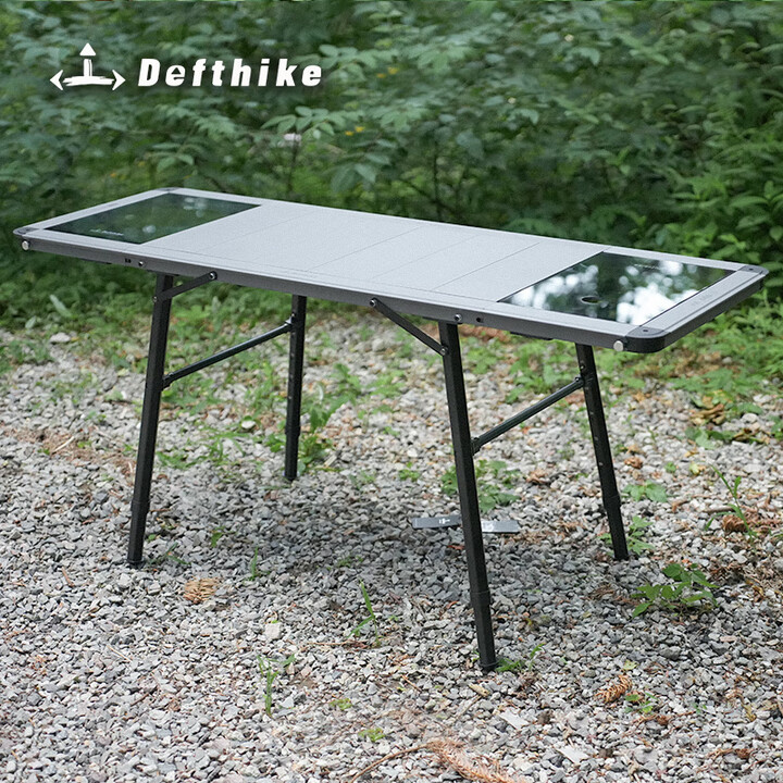 迪飞客世纪桌户外露营桌子便携战术IGT桌三单元3+5可拼接拓展铝合金野餐 【世纪桌】igt玻璃板*2+拓展条