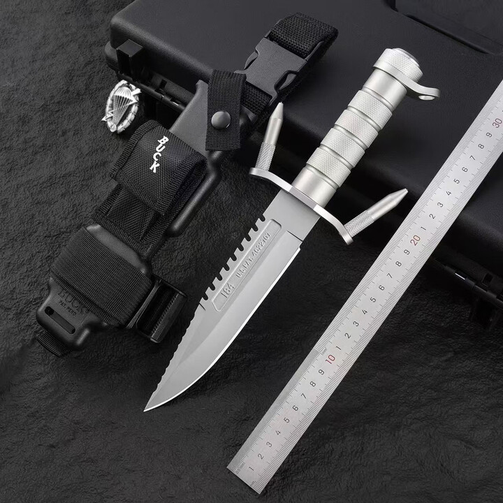 刀治郎巴克184户外刀一体龙骨多功能军刃高硬度便携防身露营野营刀具
