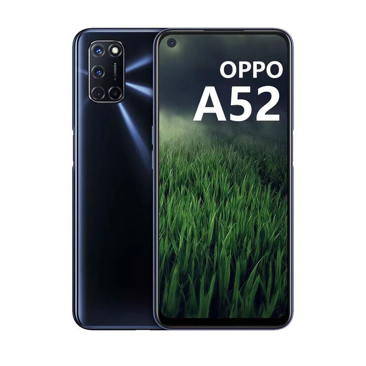 OPPO A52 智能拍照高清四摄5000大电池工作室热门游戏流畅手机 黑 8+128GB x 4G全网通 x 标配 x 2