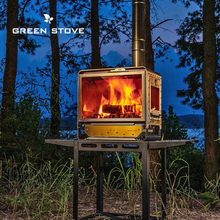 GREENSTOVE绿炉桌面大师Max Table Master户外柴火炉冬季观火露营帐篷取暖炉 桌面大师Max全套 带底座