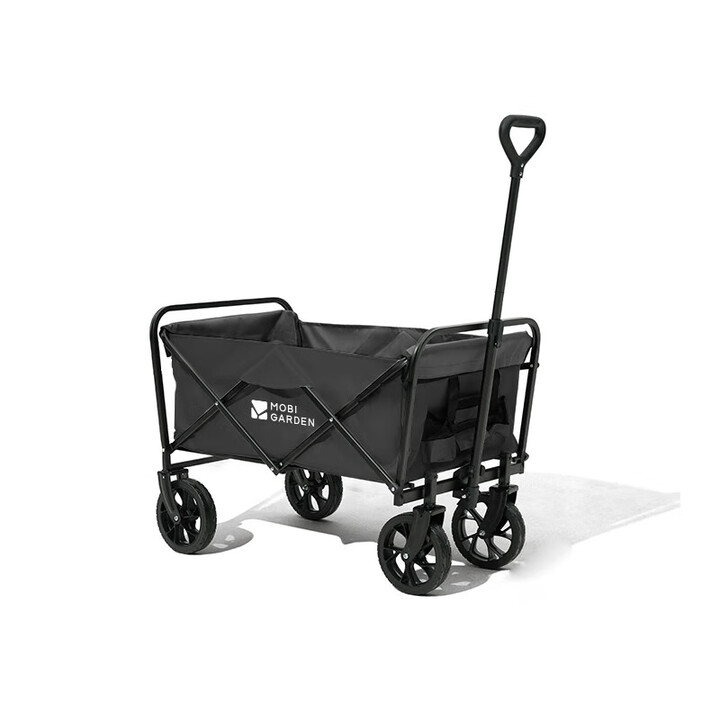 牧高笛（MOBIGARDEN）NX25689023 征越推车夜幕黑100L 可刹车伸缩手柄便携折叠推车 夜幕黑