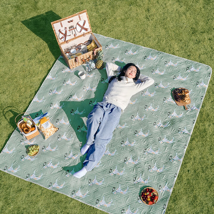 Naturehike挪客Happy户外露营超声波野餐垫防潮垫便携可折叠可机洗公园垫子