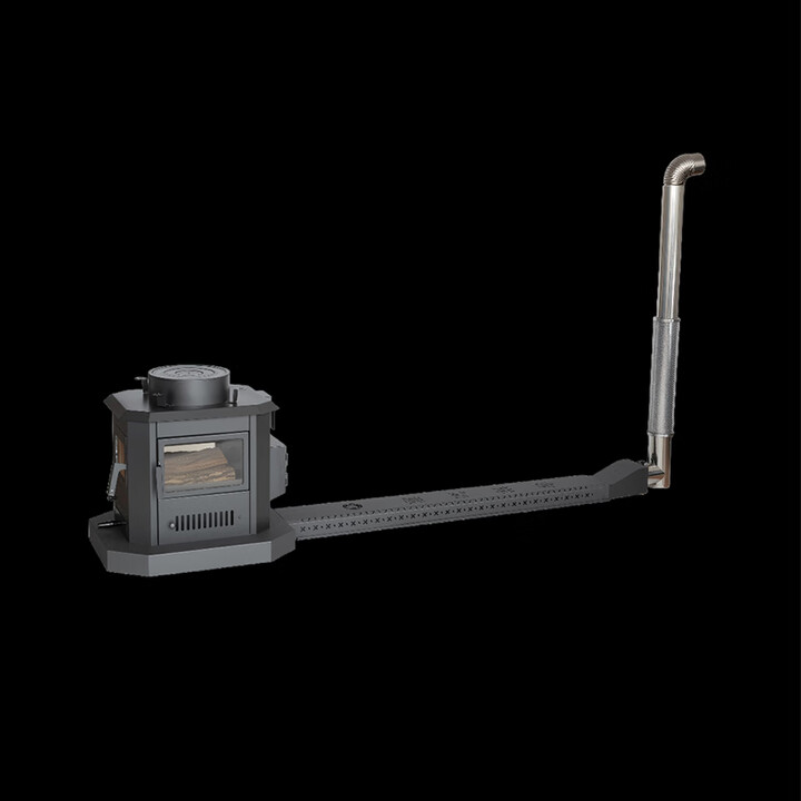 炊火匠【送货上门】冬季取暖烤火炉室内家用无烟新型三面观火柴火炉壁炉 可改贴地烟道·隔热防烫·四面围桌【咨询客服下单】