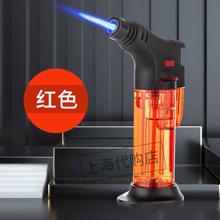 淮果颖艾灸打火机防风直冲艾柱防风打火机艾条高温喷火喷枪点加厚可 1个红喷枪拍两个实发三个