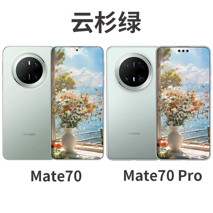 华为（HUAWEI）【现货速发】Mate70 麒麟高刷鸿蒙AI超可靠玄武架构正品Pro手机 云杉绿 12GB+256GB Mate70