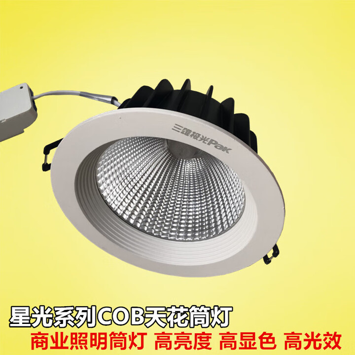 星光LED筒灯嵌入式COB大功率商场家居馆30W40W深藏光筒灯 6寸40W 3寸10W 3000K暖黄光【图片 价格 品牌 报价】-京东