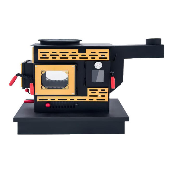 柴煜家新款三面观火壁炉取暖炉农村家用火炉室内无烟两用柴煤柴火气化炉 三面观火单炉体【无面板无烟管】