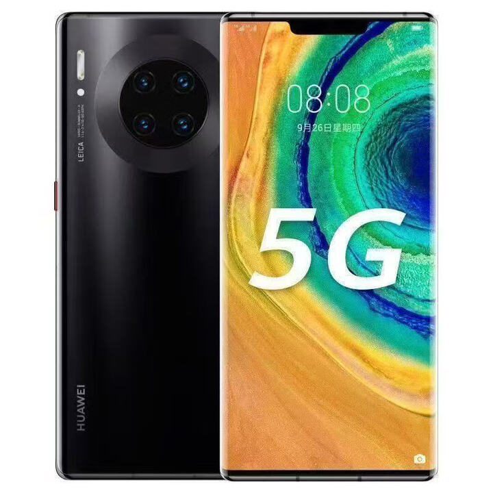 华为（HUAWEI）Mate 30 Pro 5G全网通 四摄鸿蒙工作室手机 麒麟990超感光夜拍 亮黑色 8GB+256GB 5G通 99薪(Mate 30)国产屏幕 无指纹识别