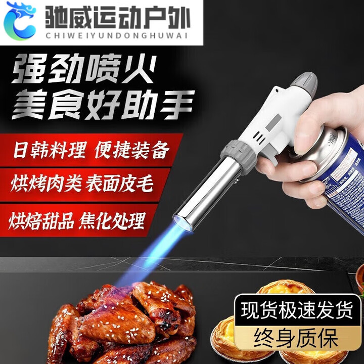 ZKHE气罐喷火抢烧猪肉皮毛神器点火枪家用喷灯火焰小型喷枪头 火力可调[不含气罐]