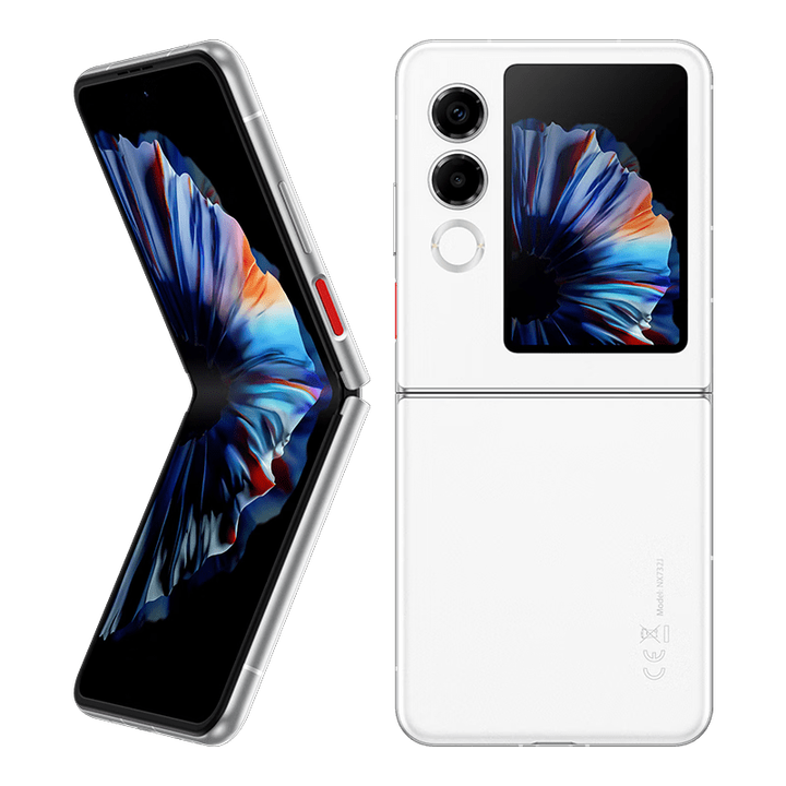 努比亚（nubia） Flip 2 小折叠新品5G手机 悬停摄影 AI接入DeepSeek 冰晶紫 8+256G 【完美屏】 雪钻白 5G通_8GB+256GB