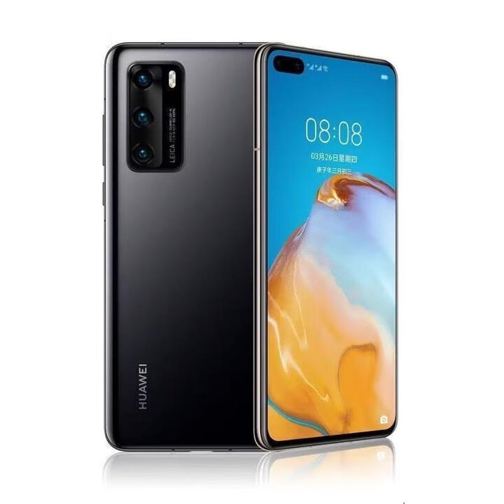 华为（HUAWEI）P40 5G 全网通麒麟990 三摄高清 美颜备用游戏 NFC 双卡 彩虹屏幕 智能手机  P40亮黑色【面部解锁】 6GB+128GB【副厂屏】
