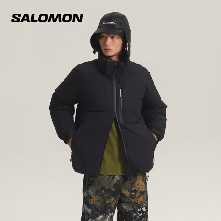 萨洛蒙(Salomon)男款 户外运动舒适保暖休闲羽绒服外套 CONTOUR THERMO DOWN JKT 黑色 C30026 S【图片 ...