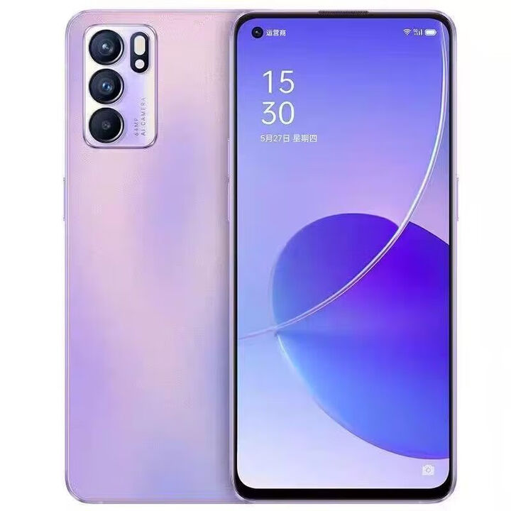 OPPO reno6 5G智能65W超级闪充6400万水光人像 4300mAh电池轻薄智能手机 9[新] reno6现货-星黛紫 8GB 128GB【副厂屏】