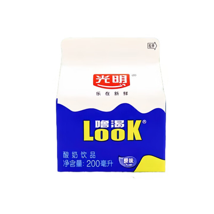 光明酸奶look噜渴458ml大瓶装原味酸牛奶酒店餐饮低温冷藏 9盒200ml+送3盒(中通)【图片 价格 品牌 报价】-京东