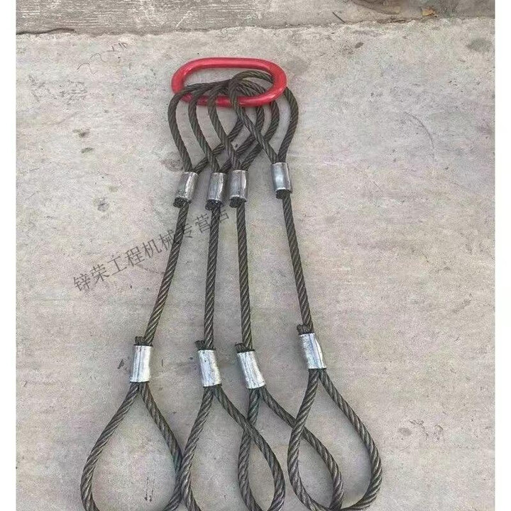 压制钢丝绳成套吊索具吊钩起重钢丝绳成套吊环吊钩吊具可定制钢丝 绳套款8吨2米4根(16mm钢丝【图片 价格 品牌 报价】-京东