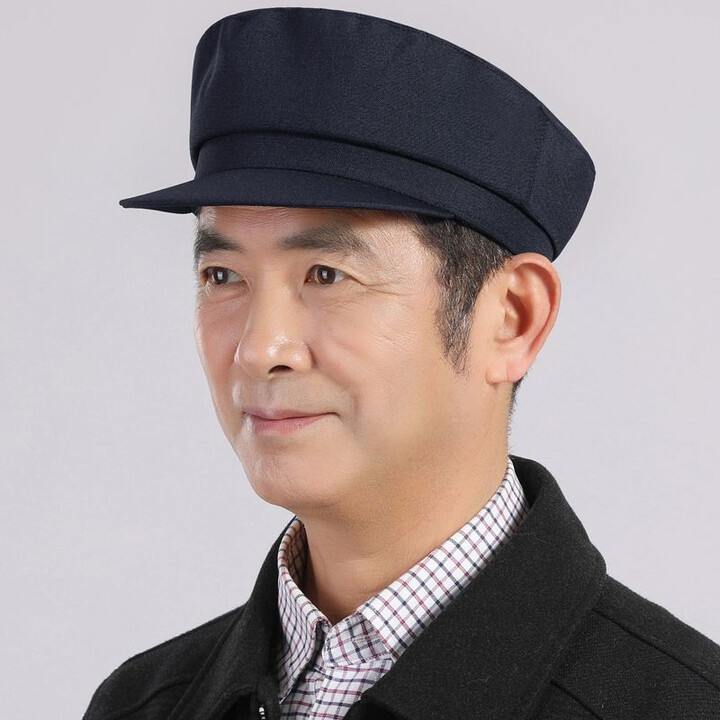 芳透解放帽中山服帽子经典七八十年代中年男士前进帽父亲爷爷鸭舌帽子 平顶帽-(藏青色)秋冬款 57cm【图片 价格 品牌 报价】-京东