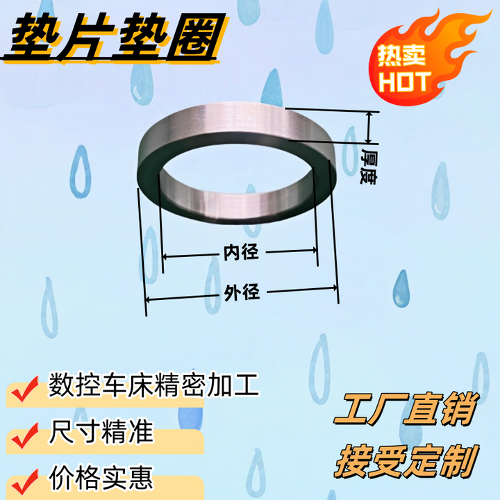 泰鹏薄垫片平垫圈轴承隔圈隔套门销垫圈合页垫圈介子介片通用垫圈定制 外径40内径35厚6mm5只装【图片 价格 品牌 报价】-京东