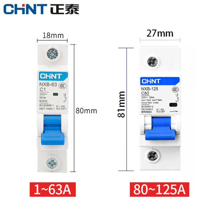正泰NXB空气开 关断路器1P家用2P小微型空开 3P4P单相220V三相380伏 1P 10A【图片 价格 品牌 报价】-京东