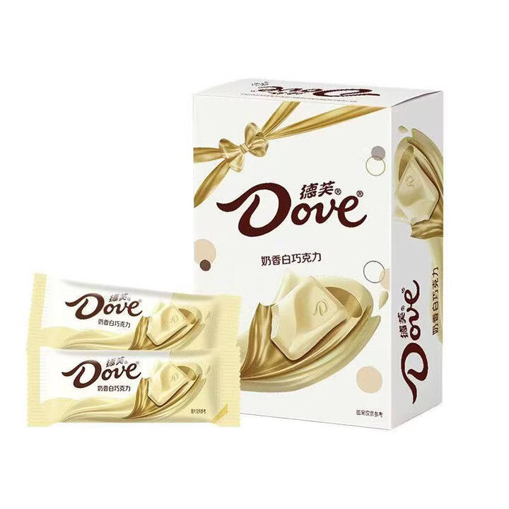 德芙(Dove)奶香白巧克力14g*12条盒装纯可可脂喜糖丝滑牛奶黑巧白巧克力 德芙奶香白巧克力14g*12条盒装*2盒【图片 价格 品牌 ...