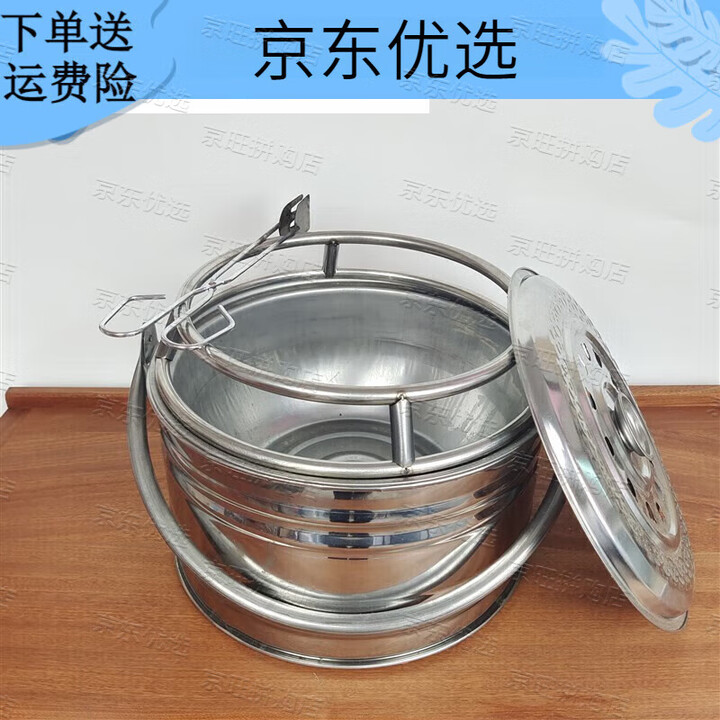 木炭烤火盆取暖炉碳烤火炉烧烤炉架搬家进火农村老式竹炭火盆手 炭炉+碳夹+锅架（含烤网）