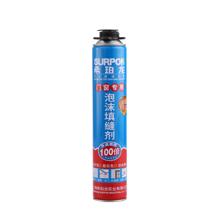 希珀龙(SURPON)发泡剂聚氨酯泡沫填缝剂发泡剂防水泡沫填充膨胀剂607 枪管一体-900g-SP607【图片 价格 品牌 报价】-京东