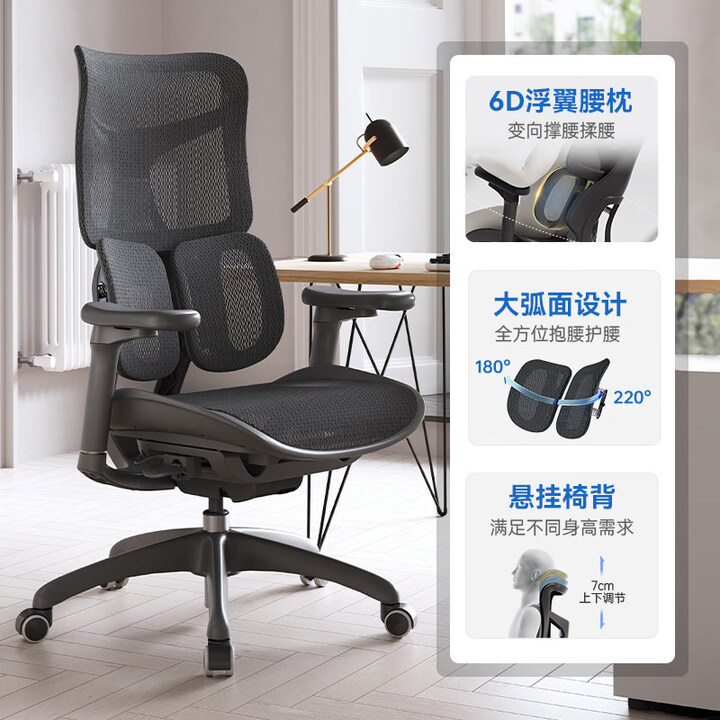 西昊(SIHOO)人体工学椅电脑椅办公椅椅子舒服久坐靠背椅电竞椅老板椅 S100曜黑 尼龙脚 x 旋转升降扶手【图片 价格 品牌 报价】-京东