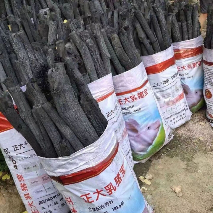 GUBPMTSHIM青冈木炭青钢炭去皮青杠炭菊花炭无烟碳烧烤炭户外烧烤灶具用 10斤装青冈炭